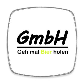 gmbh - Viereckiger Kühlschrankmagnet - Weiß - Vorne