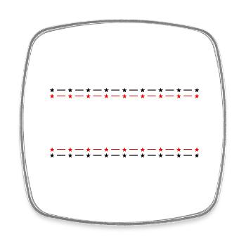 Line Stars - Square fridge magnet - white - Front