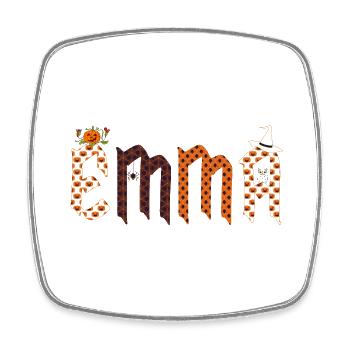 Emma Nachname Vorname - Viereckiger Kühlschrankmagnet - Weiß - Vorne