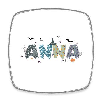 Anna Namensmädchen, HALLOWEEN - Viereckiger Kühlschrankmagnet - Weiß - Vorne