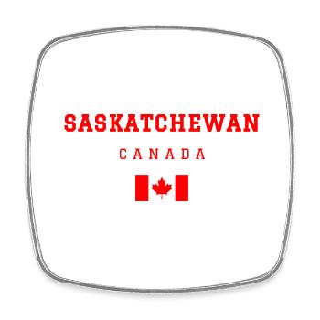 Saskatchewan Kanada - Viereckiger Kühlschrankmagnet - Weiß - Vorne
