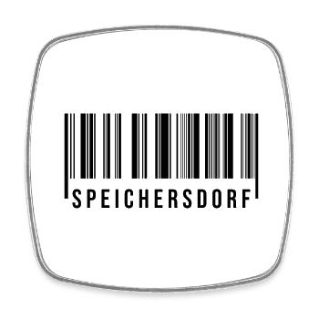 Speichersdorf Bayern - Viereckiger Kühlschrankmagnet - Weiß - Vorne