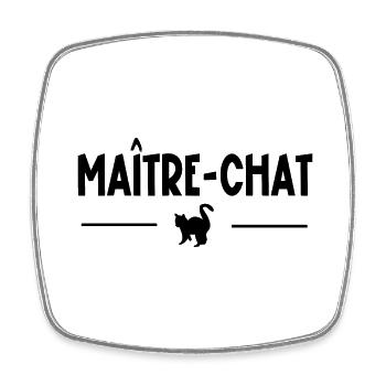 maître-chat - Magnet carré - blanc - Devant