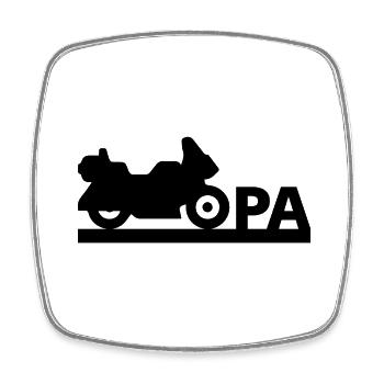Opa Polizist Polizei Großvater Geschenkidee - Viereckiger Kühlschrankmagnet - Weiß - Vorne
