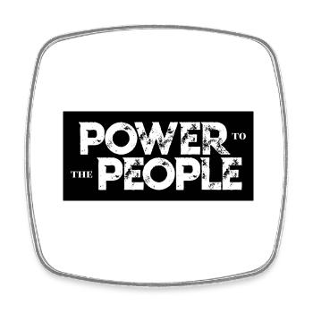 Le pouvoir au peuple - Magnet carré - blanc - Devant
