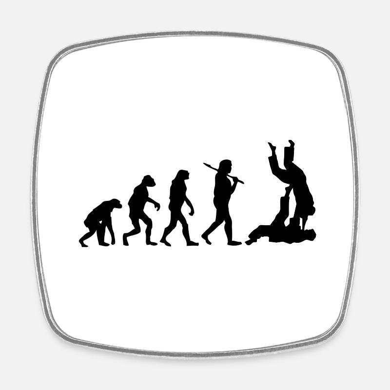 Judo - Square fridge magnet - white