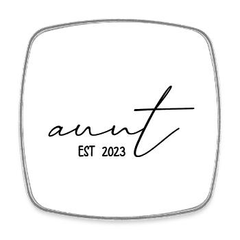 aunt 2023 - Viereckiger Kühlschrankmagnet - Weiß - Vorne