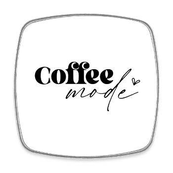 Coffee Mode - Square fridge magnet - white - Front