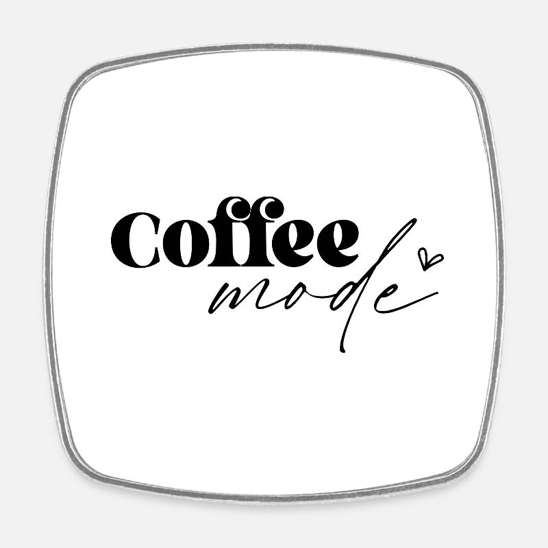 Mode café - Magnet carré - blanc