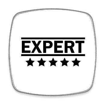 EXPERT - Square fridge magnet - white - Front