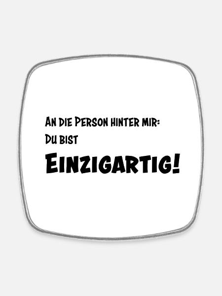 Einzigartig - Viereckiger Kühlschrankmagnet - Weiß
