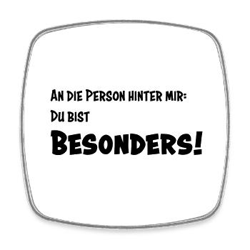 Besonders - Viereckiger Kühlschrankmagnet - Weiß - Vorne