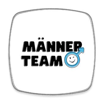 Männer Team Stolz - Viereckiger Kühlschrankmagnet - Weiß - Vorne
