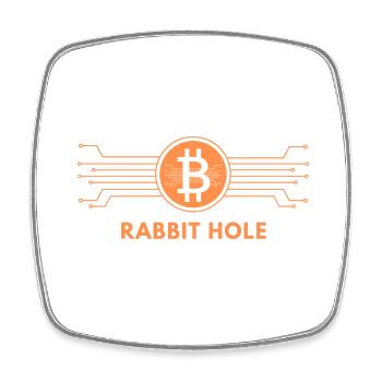 Bitcoin Rabbit Hole - Viereckiger Kühlschrankmagnet - Weiß - Vorne