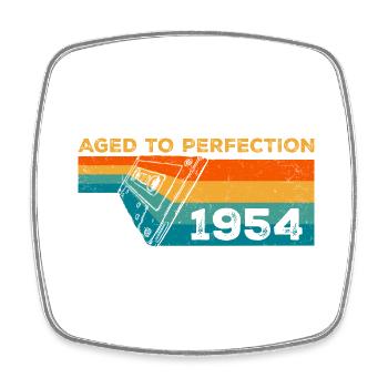 Vintage 1954 - Retro 1954 Birthday Gift - Square fridge magnet - white - Front