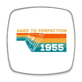 Vintage 1955 - Retro 1955 Birthday Gift - Square fridge magnet - white - Front