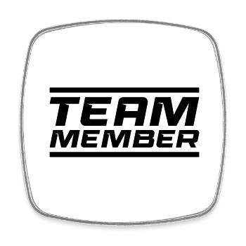 Team Member - Square fridge magnet - white - Front