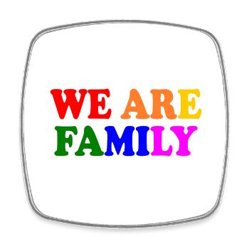 We are family lgbt - Magnet carré - blanc - Devant