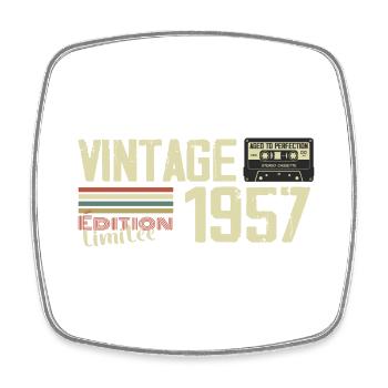 1957 Vintage Retro 1957 Geburtstagsgeschenk - Viereckiger Kühlschrankmagnet - Weiß - Vorne
