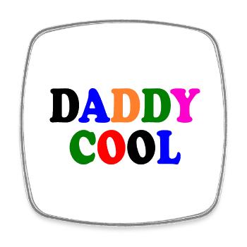 Daddy cool - Viereckiger Kühlschrankmagnet - Weiß - Vorne