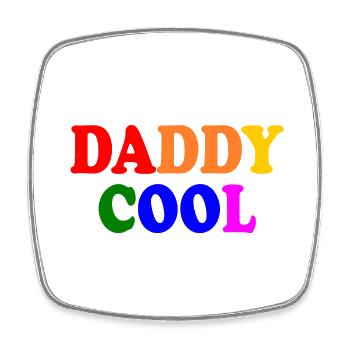 Daddy cool - Viereckiger Kühlschrankmagnet - Weiß - Vorne