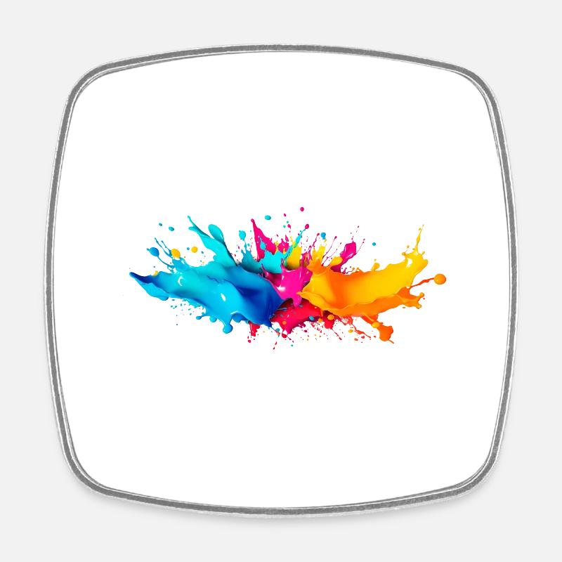Explosion de Peinture - Magnet carré - blanc