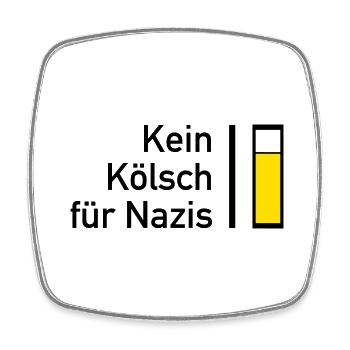 Kein Kösch für Nazis - Viereckiger Kühlschrankmagnet - Weiß - Vorne