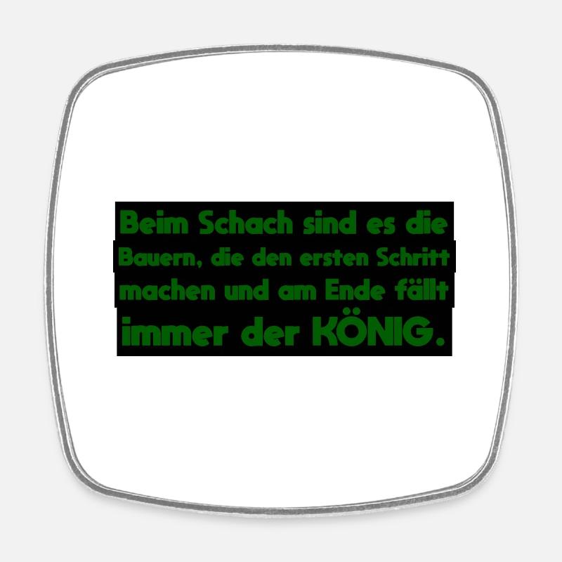 funny farmer farmer sayings - Square fridge magnet - white