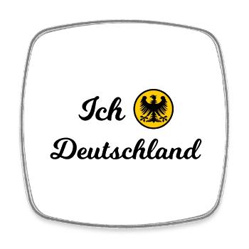 For the Germans - Square fridge magnet - white - Front