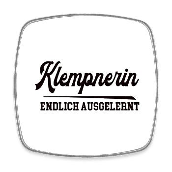 Klempnerin Ausbildung Bestanden Klempner Azubine - Viereckiger Kühlschrankmagnet - Weiß - Vorne