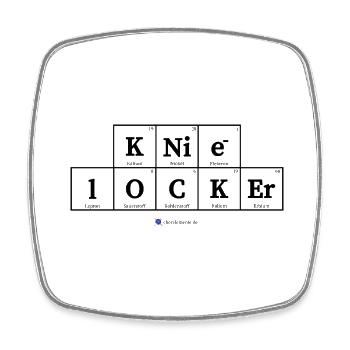 Knie locker (helle Stoffe) - Viereckiger Kühlschrankmagnet - Weiß - Vorne