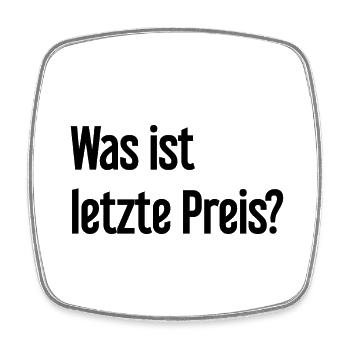 Was ist letzte Preis? - Viereckiger Kühlschrankmagnet - Weiß - Vorne