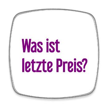 Was ist letzte Preis? - Viereckiger Kühlschrankmagnet - Weiß - Vorne