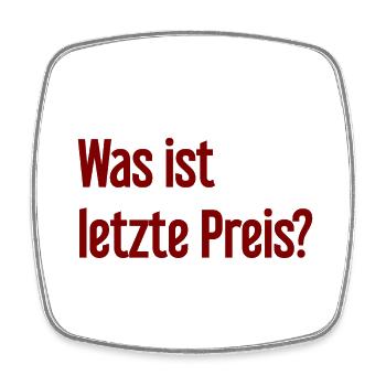 Was ist letzte Preis? - Viereckiger Kühlschrankmagnet - Weiß - Vorne