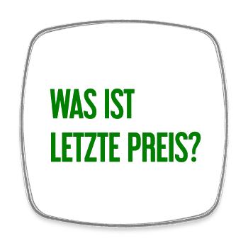 Was ist letzte Preis? - Viereckiger Kühlschrankmagnet - Weiß - Vorne