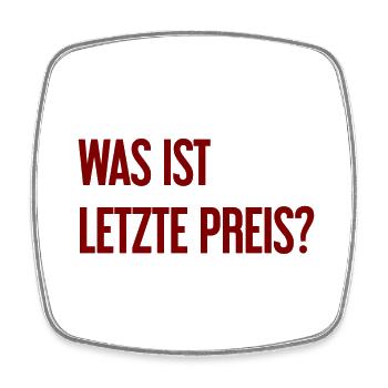 Was ist letzte Preis? - Viereckiger Kühlschrankmagnet - Weiß - Vorne