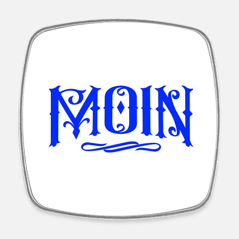moin - Viereckiger Kühlschrankmagnet - Weiß