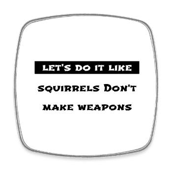 love cool 60s family humor bday funny quote hippie - Viereckiger Kühlschrankmagnet - Weiß - Vorne
