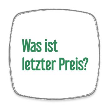 Was ist letzter Preis? - Viereckiger Kühlschrankmagnet - Weiß - Vorne