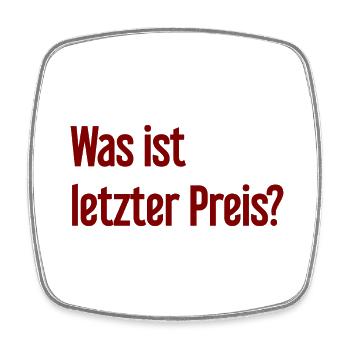 Was ist letzter Preis? - Viereckiger Kühlschrankmagnet - Weiß - Vorne