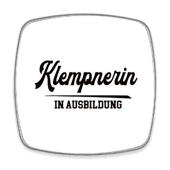 Klempnerin in Ausbildung Klempnerausbildung Azubis - Viereckiger Kühlschrankmagnet - Weiß - Vorne
