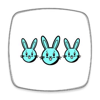 Hase Ostern Symbol - Viereckiger Kühlschrankmagnet - Weiß - Vorne