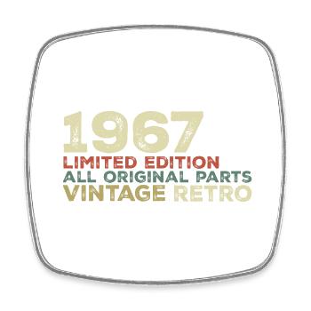 1967 né cadeau d’anniversaire vintage 1967 Retro - Magnet carré - blanc - Devant