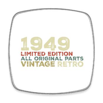 1949 né cadeau d’anniversaire vintage 1949 Retro - Magnet carré - blanc - Devant