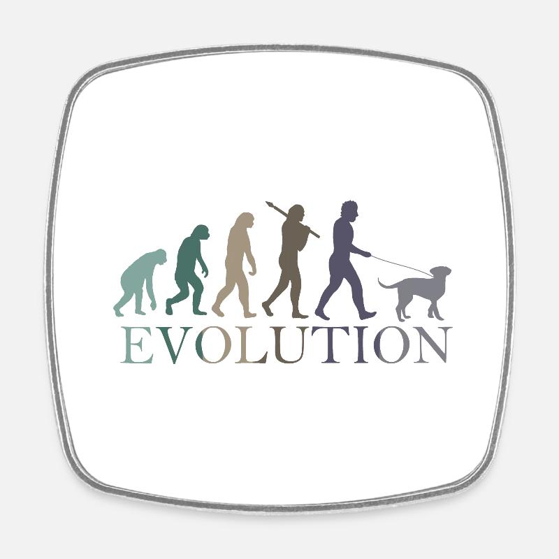 DOG EVOLUTION - Square fridge magnet - white