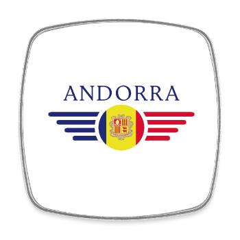 Andorra Style Design T-Shirt - Square fridge magnet - white - Front
