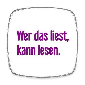If you read this, you can read. - Square fridge magnet - white - Front