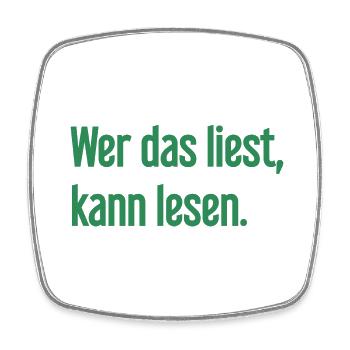 If you read this, you can read. - Square fridge magnet - white - Front