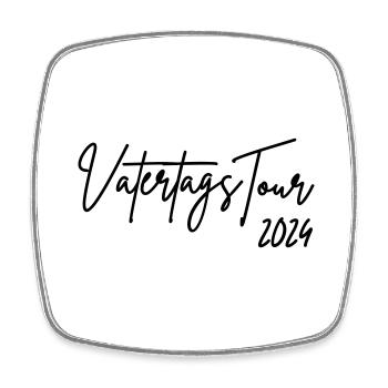 vatertagstour - Viereckiger Kühlschrankmagnet - Weiß - Vorne