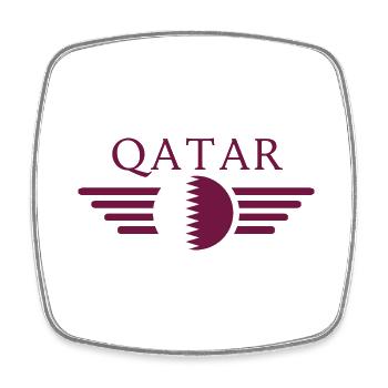 Qatar Style Design T-Shirt - Square fridge magnet - white - Front